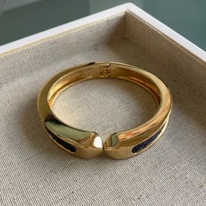 Stella & Dot gold and blue cuff